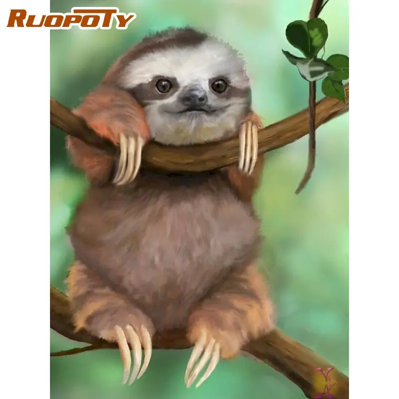 RUOPOTY 60x75cm Diy Frame Little tree Sloth Animals Painting By Numbers Kit Modern Wall Art Picture Acrylic Paint By Numbers
RUOPOTY 60x75cm Diy Frame Little tree Sloth Animals Painting By Numbers Kit Modern Wall Art Picture Acrylic Paint By Numbers