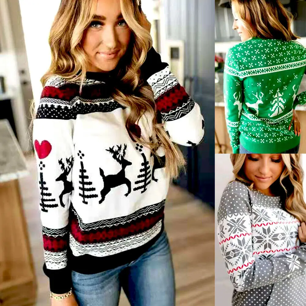 Xmas Winter Pullover Tops Hoodies plus size S-2XL Christmas Casual Women Long Sleeve Deer Snow print O neck Jumper Sweatshirts
Xmas Winter Pullover Tops Hoodies plus size S-2XL Christmas Casual Women Long Sleeve Deer Snow print O neck Jumper Sweatshirts