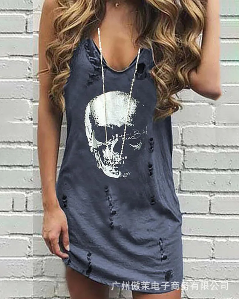 2021 Women's New Grey Sleeveless Vest Dress 
2021 Women's New Grey Sleeveless Vest Dress