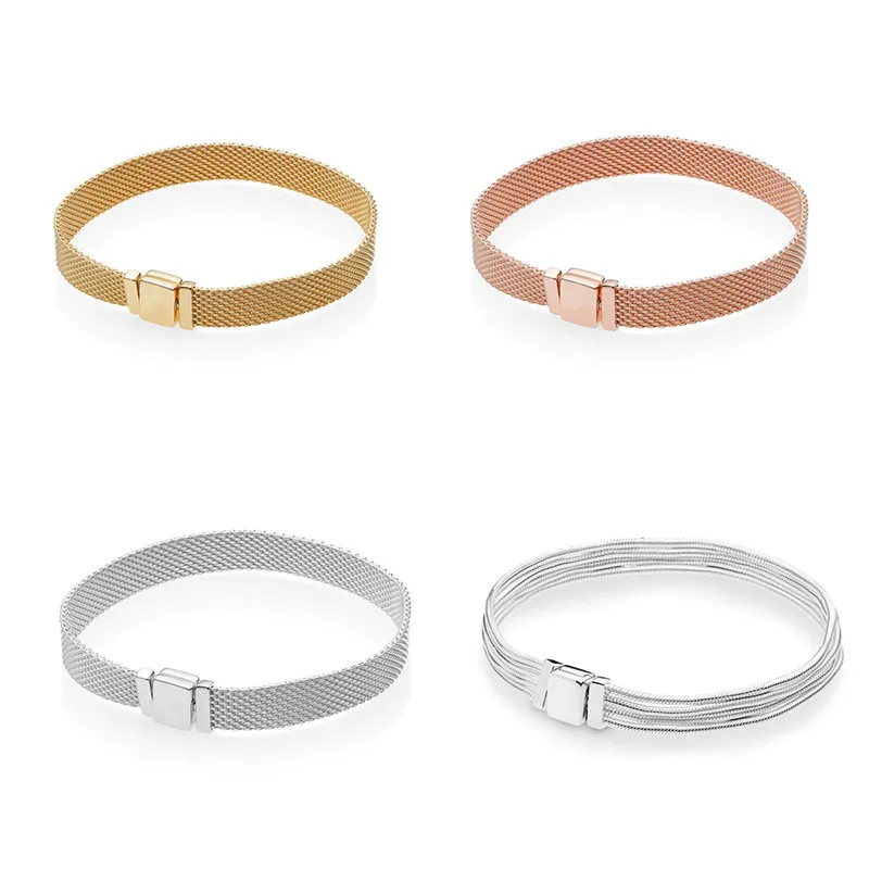 Fashion New Reflexions Charms Bracelets for Women & Men Original 925 Sterling Silver Belt Bracelets Rose Golden Shine Jewelry
Fashion New Reflexions Charms Bracelets for Women & Men Original 925 Sterling Silver Belt Bracelets Rose Golden Shine Jewelry