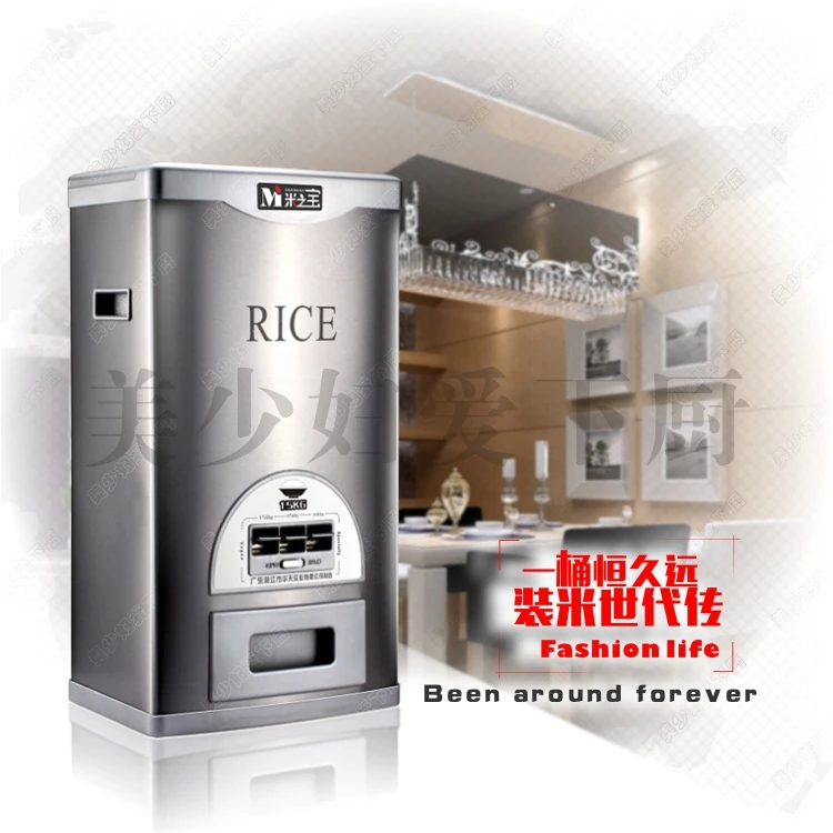 Household insect-proof rice barrel stainless steel 10/15/20/30KG semi-automatic metering rice storage box 
Household insect-proof rice barrel stainless steel 10/15/20/30KG semi-automatic metering rice storage box