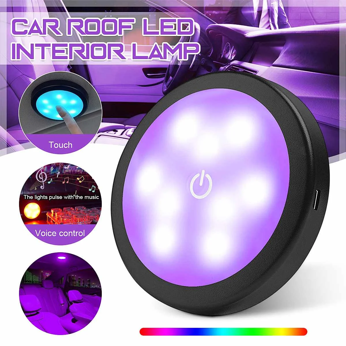 Portable Magnetic Ceiling Lamp Atmosphere Light Car Trunk Van Roof LED Interior Lamp USB Charging Reading Light Dome LED Lamp
Portable Magnetic Ceiling Lamp Atmosphere Light Car Trunk Van Roof LED Interior Lamp USB Charging Reading Light Dome LED Lamp