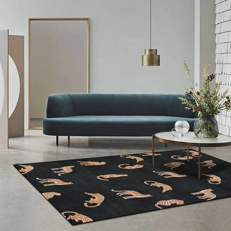 Cartoon Retro Leopard Black Bottom Carpet Fashion Modern Kitchen Bathroom Mat Children Study Room Sofa Bedroom Non-Slip Area Rug
Cartoon Retro Leopard Black Bottom Carpet Fashion Modern Kitchen Bathroom Mat Children Study Room Sofa Bedroom Non-Slip Area Rug