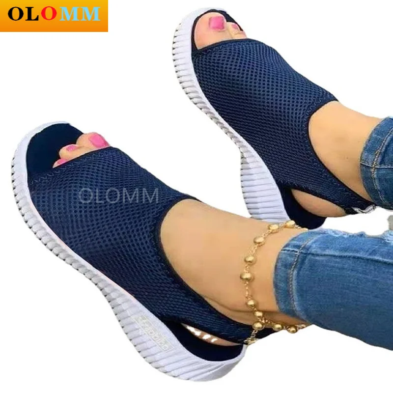 Summer Ladies Wedge Sandals, Thick-soled Open-toed Flying Knitting Ladies Sports Shoes, Casual Fashion Beach Shoes, Largesize 43
Summer Ladies Wedge Sandals, Thick-soled Open-toed Flying Knitting Ladies Sports Shoes, Casual Fashion Beach Shoes, Largesize 43