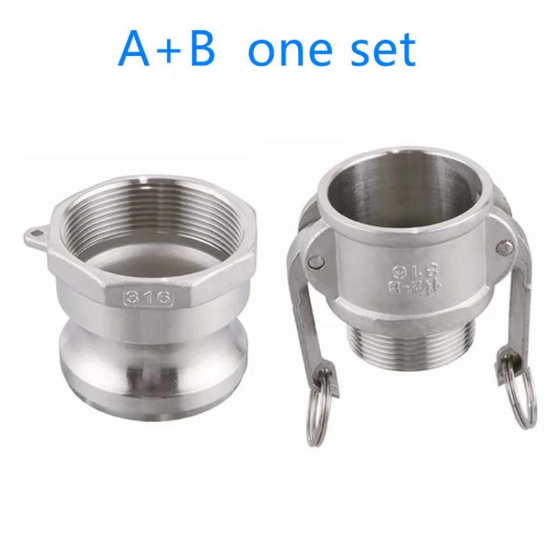 B+A one set of Camlock Fitting Adapter Homebrew 304 Stainless Steel Connector Quick Release Coupler 1/2"3/4"1” 1-1/4"1-1/2"
B+A one set of Camlock Fitting Adapter Homebrew 304 Stainless Steel Connector Quick Release Coupler 1/2"3/4"1” 1-1/4"1-1/2"