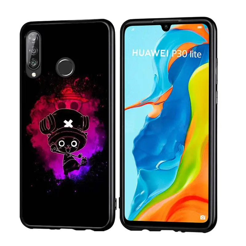 Силиконовый чехол OnePiece для телефона Huawei P30 P20 P40 Lite E Pro P Smart Z Plus 2019 P10 P9 черный |