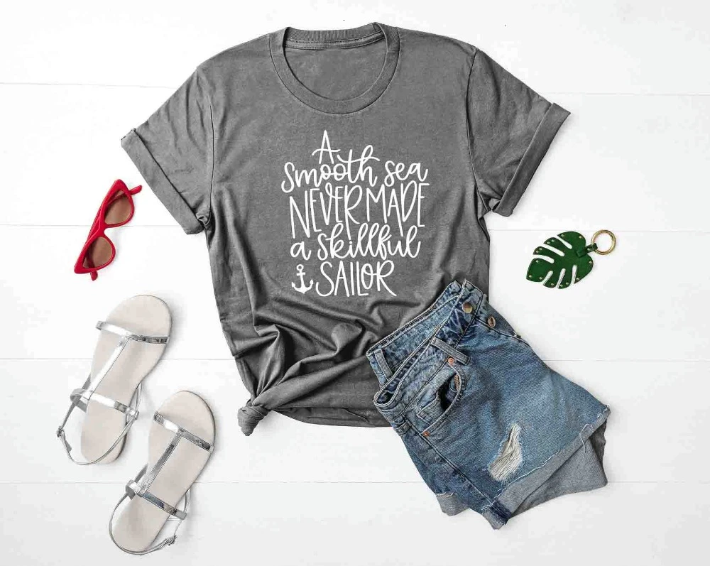 A Smooth Sea Never Made a Skillful Sailor Fit unisex T-shirt women tees aesthetic vintage fashion grunge tumblr t shirt- K827
A Smooth Sea Never Made a Skillful Sailor Fit unisex T-shirt women tees aesthetic vintage fashion grunge tumblr t shirt- K827