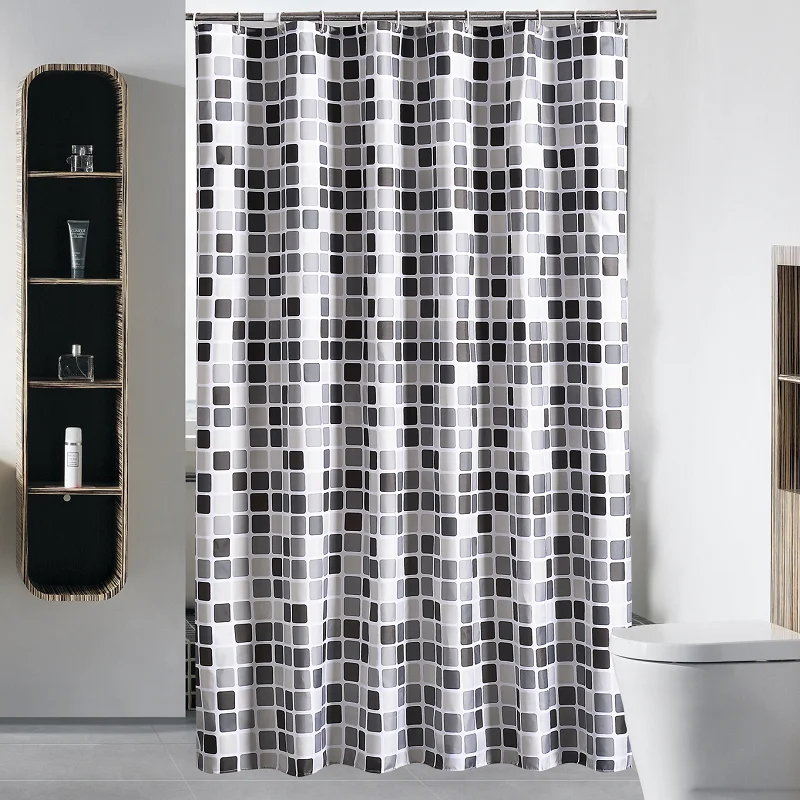 Waterproof Shower Curtain for Bathroom Polyester Mosaic Square Printed Kitchen Room Divider Curtains Bath curtains with Hooks
Waterproof Shower Curtain for Bathroom Polyester Mosaic Square Printed Kitchen Room Divider Curtains Bath curtains with Hooks