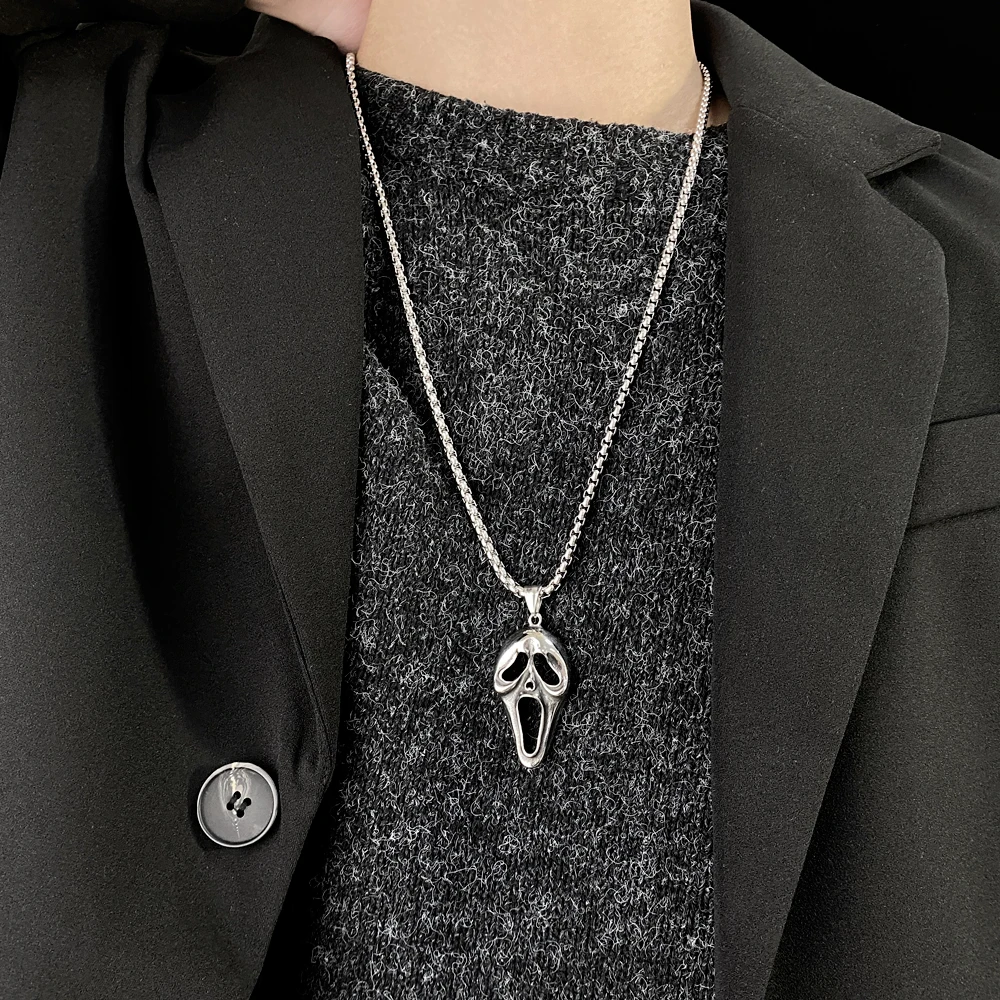 JIALY European Fashion Punk Skull Mask Charm Pendant Stainless Steel Necklace Chain For Girl Boy Unisex Jewelry Gift
JIALY European Fashion Punk Skull Mask Charm Pendant Stainless Steel Necklace Chain For Girl Boy Unisex Jewelry Gift