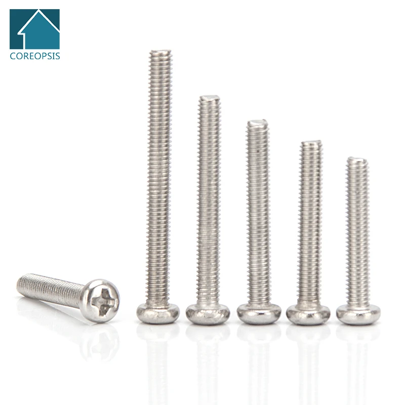 304 Stainless Steel Cross Recessed Pan Head Screws M4 M5 M6 M8 M10 Phillips Round Head Bolts Machine Screw Length 4mm-40mm
304 Stainless Steel Cross Recessed Pan Head Screws M4 M5 M6 M8 M10 Phillips Round Head Bolts Machine Screw Length 4mm-40mm