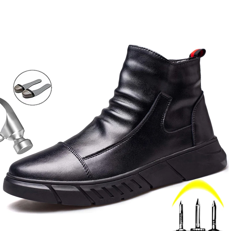 New Winter Boots Men Genuine Leather Shoes Safety Boots Indestructible Work Shoes Puncture-Proof Safety Shoes Chelsea Boots Male
New Winter Boots Men Genuine Leather Shoes Safety Boots Indestructible Work Shoes Puncture-Proof Safety Shoes Chelsea Boots Male