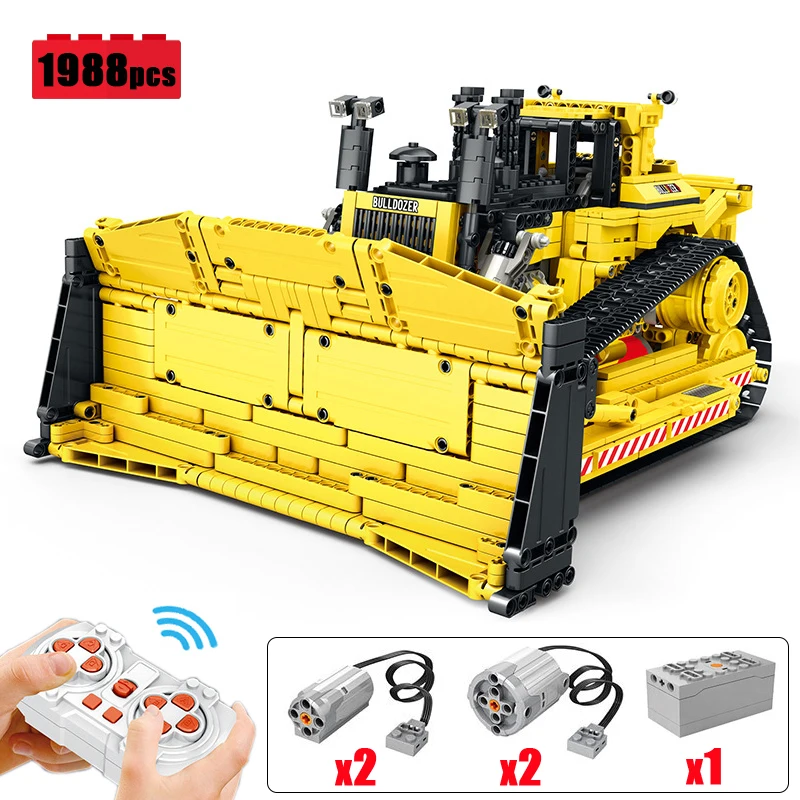 High Tech MOC City Remote Control Technical Engineering Car DIY Model Building Blocks RC Bulldozer Bricks Toys For Kids Gift
High Tech MOC City Remote Control Technical Engineering Car DIY Model Building Blocks RC Bulldozer Bricks Toys For Kids Gift