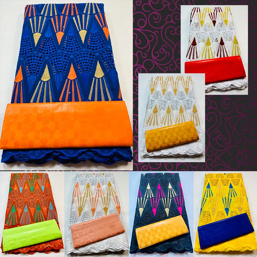 Luxurious Egypt African 2.5+2.5Yards Bazin and Cotton Embroidery Lace Fabric Mesh Brocade Jacquard Fabric 2318C4
Luxurious Egypt African 2.5+2.5Yards Bazin and Cotton Embroidery Lace Fabric Mesh Brocade Jacquard Fabric 2318C4