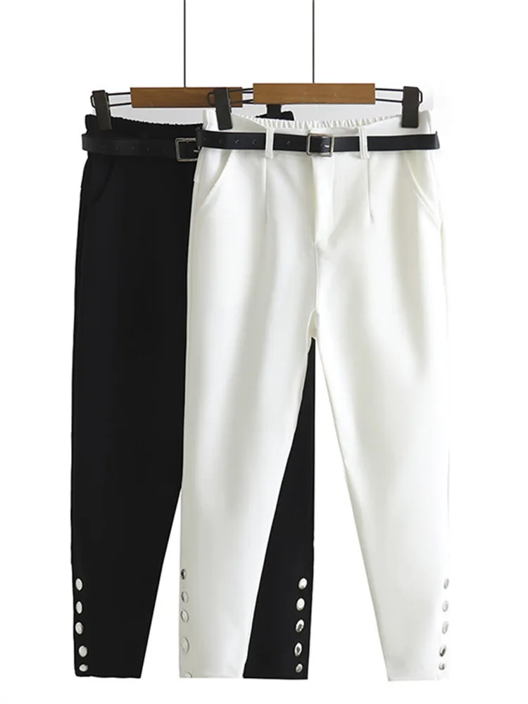 Plus Size Women Pants In Spring And Autumn High Waist Stretch Fabrics Pants Leggings And Gift Belt Large Size Fashion Trousers
Plus Size Women Pants In Spring And Autumn High Waist Stretch Fabrics Pants Leggings And Gift Belt Large Size Fashion Trousers