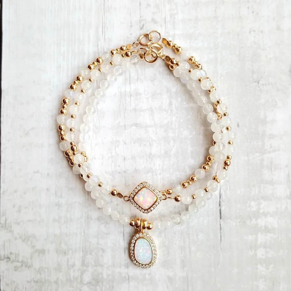 Lii Ji Natural Moonstone Lab-created Opal Charm Bracelets Natural Stone S925 Silver Clasp Gold Color Bracelet Delicate Jewelry
Lii Ji Natural Moonstone Lab-created Opal Charm Bracelets Natural Stone S925 Silver Clasp Gold Color Bracelet Delicate Jewelry