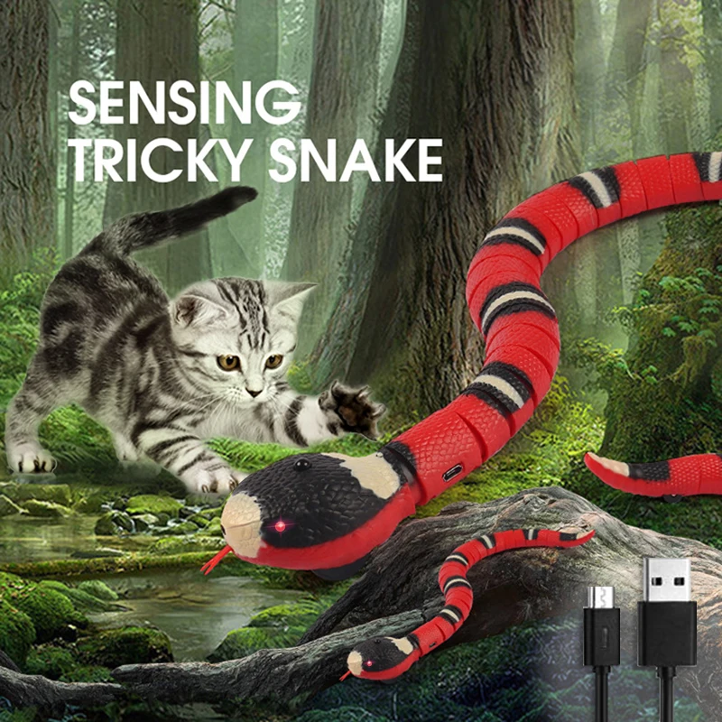 Smart Sensing Snake Cat Toys USB Charging Automatic Eletronic Interactive Toys For Cats Dog Play Game Halloween Christmas
Smart Sensing Snake Cat Toys USB Charging Automatic Eletronic Interactive Toys For Cats Dog Play Game Halloween Christmas