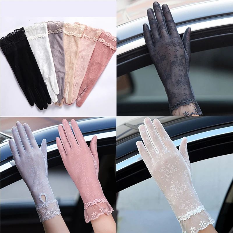 Sexy Spring Summer Female Solid Color Sun Protection Short Touch Screen Gloves Fashion Women Thin Ice Silk Lace Driving Gloves
Sexy Spring Summer Female Solid Color Sun Protection Short Touch Screen Gloves Fashion Women Thin Ice Silk Lace Driving Gloves