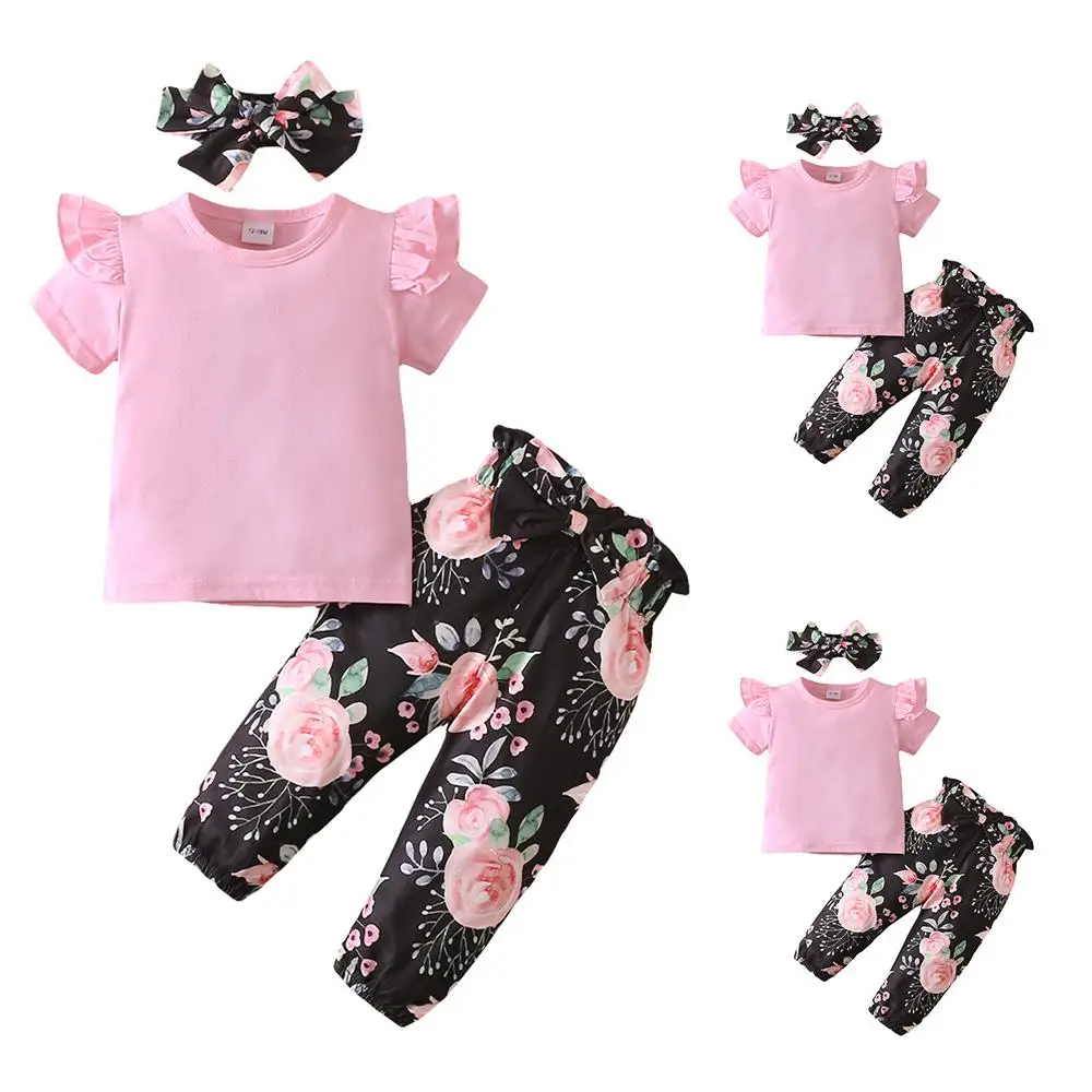 Summer Toddler Kids Girls Soft Casual Sets Puff Sleeve T-shirt Floral Pants Heandwear Outfits Clothes
Summer Toddler Kids Girls Soft Casual Sets Puff Sleeve T-shirt Floral Pants Heandwear Outfits Clothes