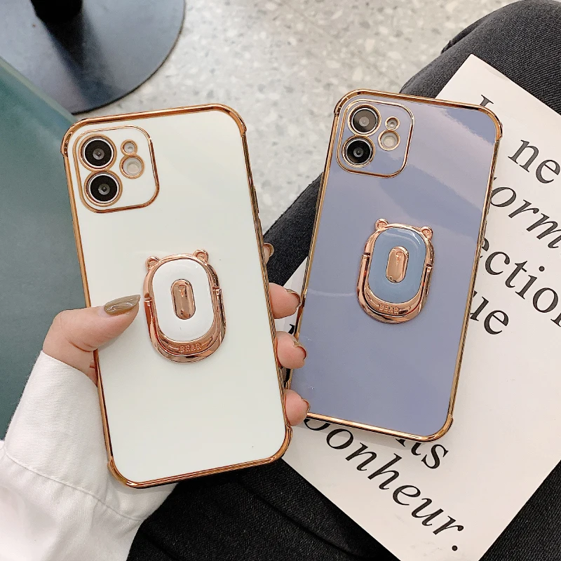 Милый защитный чехол для iPhone 12 11 Pro Max XR XS Max X 7 8 Plus, мягкий силиконовый чехол с кольцом-подставкой 
Милый защитный чехол для iPhone 12 11 Pro Max XR XS Max X 7 8 Plus, мягкий силиконовый чехол с кольцом-подставкой