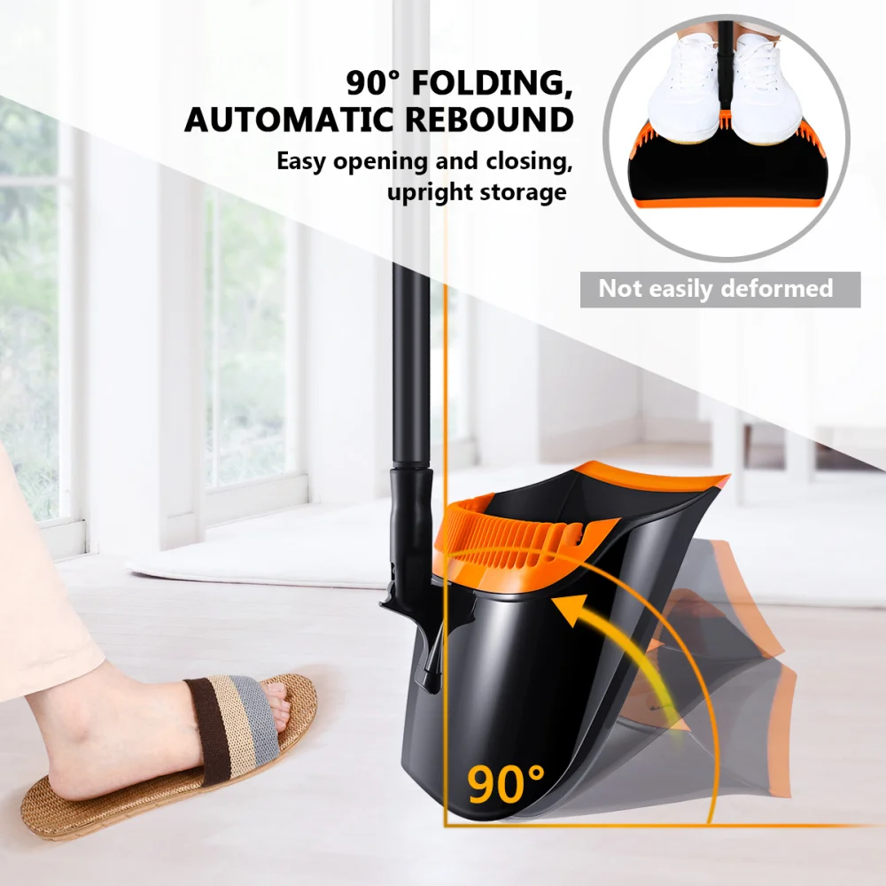 HOMEMAXS Broom and Dustpan Set Extendable Broomstick and Dust Pan for Home Kitchen Room Office (Black and Orange)
HOMEMAXS Broom and Dustpan Set Extendable Broomstick and Dust Pan for Home Kitchen Room Office (Black and Orange)
