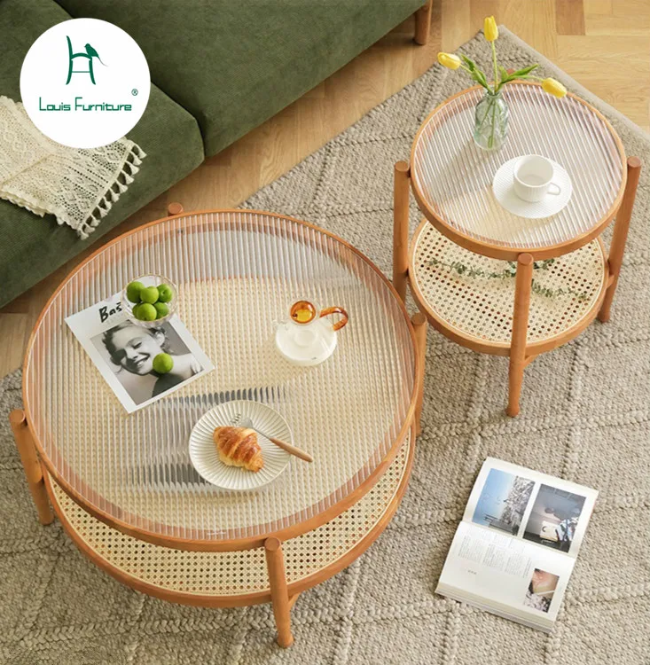 Louis Fashion Rattan Tea Table Simple Small Family Living Room Circular Glass Japanese Style
Louis Fashion Rattan Tea Table Simple Small Family Living Room Circular Glass Japanese Style