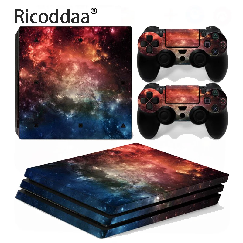 Виниловая наклейка Starry Sky для консоли PS4 Pro + на 2 контроллера игровых аксессуаров