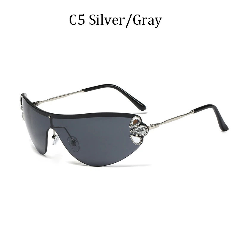 Luxury crystal decoration frameless style sunglasses ladies gradient brand design sunglasses Oculos De Sol 93338
Luxury crystal decoration frameless style sunglasses ladies gradient brand design sunglasses Oculos De Sol 93338
