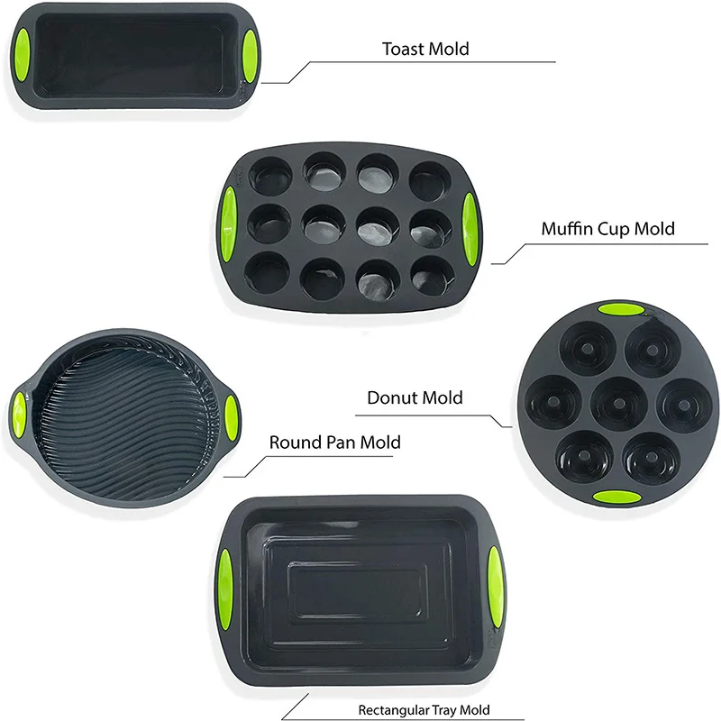 Silicon Bakeware Cake Mold Grade Baking Pans Round Cake Cupcake Pan Loaf Bread Pan Mini Muffin Pans Cake Decorating Baking Tools
Silicon Bakeware Cake Mold Grade Baking Pans Round Cake Cupcake Pan Loaf Bread Pan Mini Muffin Pans Cake Decorating Baking Tools