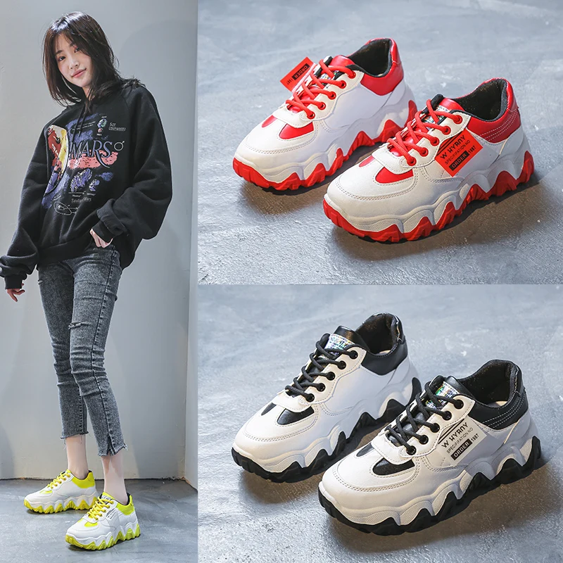 2020 Women Chunky Sneakers Platform Tenis Female Pink Trainers Casual Shoes Designers Lace Up Dad Shoes Woman Fashio 36-42
2020 Women Chunky Sneakers Platform Tenis Female Pink Trainers Casual Shoes Designers Lace Up Dad Shoes Woman Fashio 36-42
