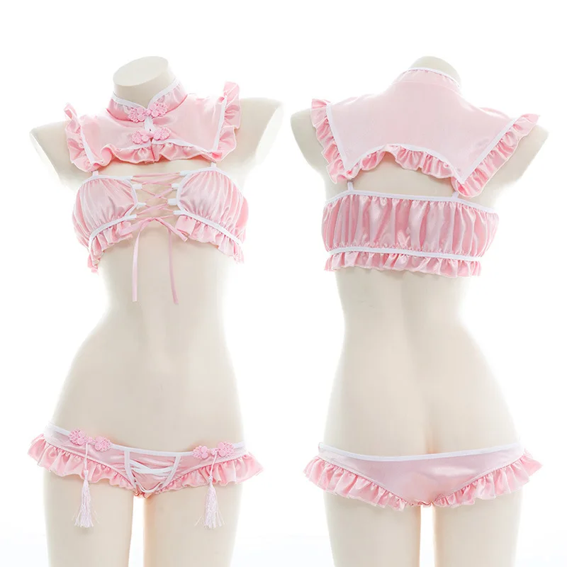 Cute Anime Girls Cosplay Costume Maid Unifrom Lolita Hollow Out Bandage Tops Sexy Women Ruffles Underwear Lingerie Set Wholesale
Cute Anime Girls Cosplay Costume Maid Unifrom Lolita Hollow Out Bandage Tops Sexy Women Ruffles Underwear Lingerie Set Wholesale