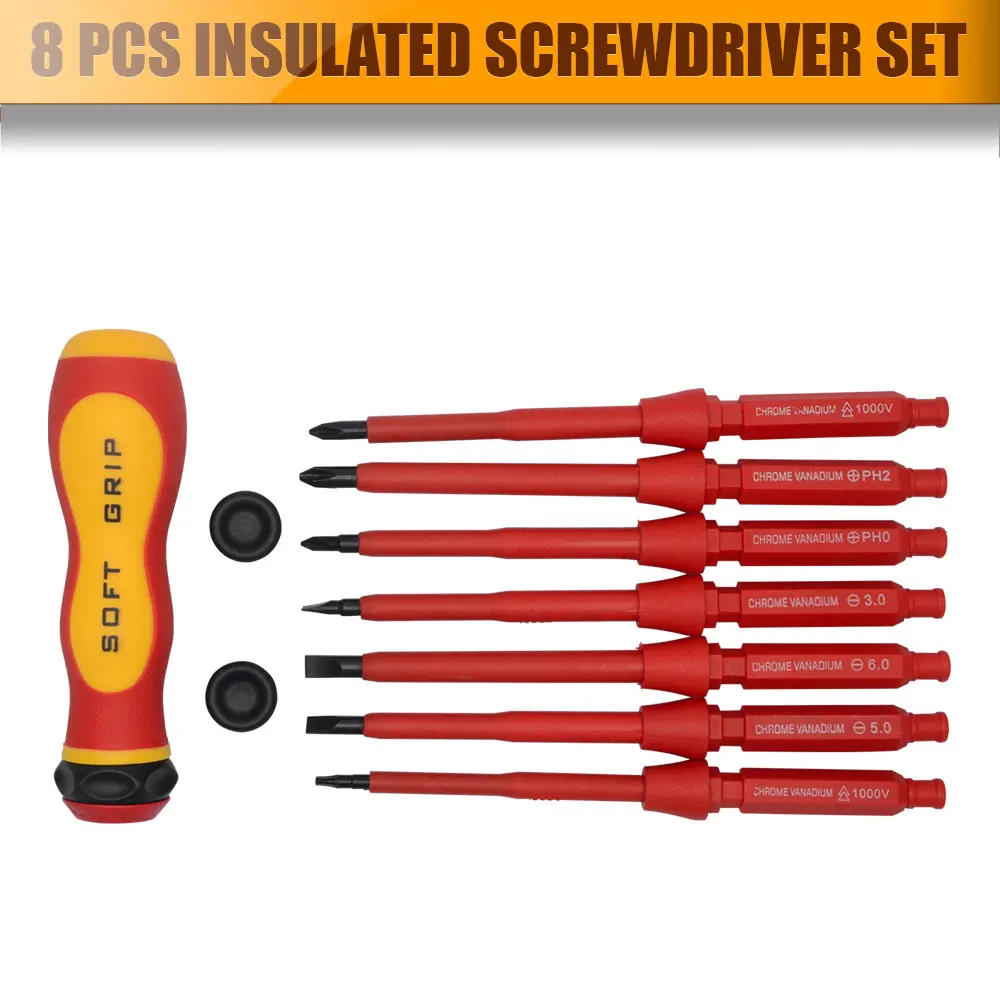 8pcs Insulated Screwdriver Set Household Repair Hand Tool Security Precision Screwdriver
8pcs Insulated Screwdriver Set Household Repair Hand Tool Security Precision Screwdriver