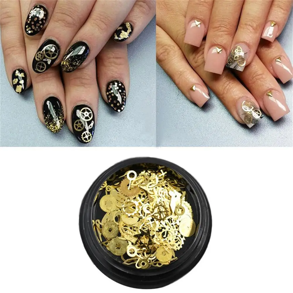Gold Mixed Patterns Hollow Metallic Nail Sequins 3D Flakes Flowers Time Gear Punk DIY Tips Manicure Decor
Gold Mixed Patterns Hollow Metallic Nail Sequins 3D Flakes Flowers Time Gear Punk DIY Tips Manicure Decor