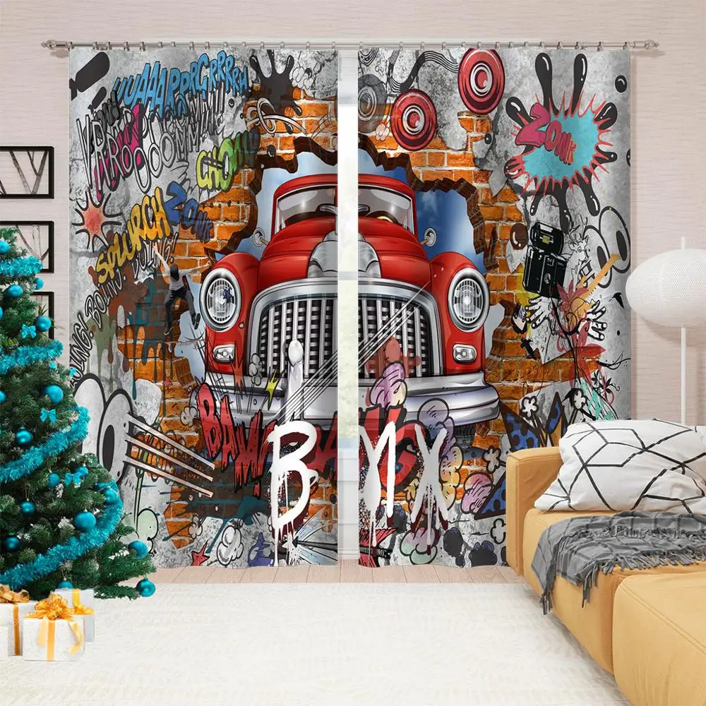 Custom retro car curtains 3D Blackout Curtains For Living room Bedding room 3d curtains
Custom retro car curtains 3D Blackout Curtains For Living room Bedding room 3d curtains
