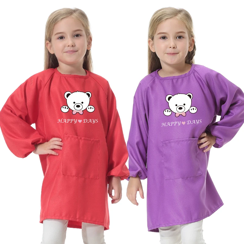 Children's Eating Smock Polyester Long-sleeved Anti-Wearing Clothing Kindergarten Art Class Painting Gown Apron Custom Logo
Children's Eating Smock Polyester Long-sleeved Anti-Wearing Clothing Kindergarten Art Class Painting Gown Apron Custom Logo