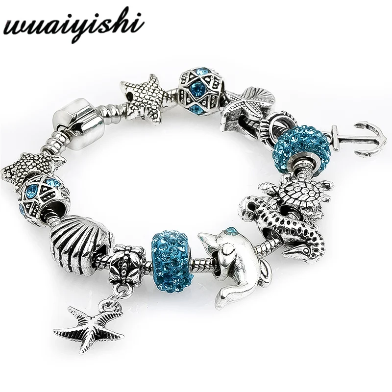 European fashion charm bracelet ocean wind shell bracelet seahorse starfish sea turtle is suitable for jewelry
European fashion charm bracelet ocean wind shell bracelet seahorse starfish sea turtle is suitable for jewelry