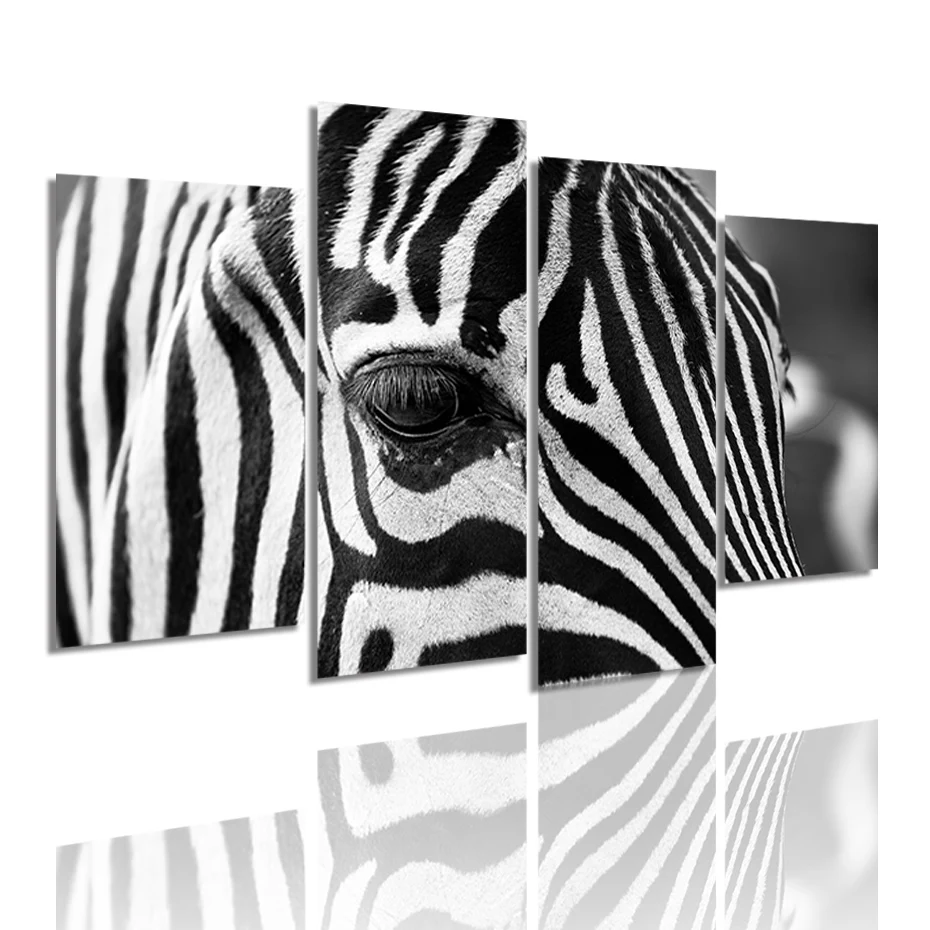 Modern African Animals Zebra 4 Panels Canvas Painting HD Poster Wall Art Print Picture Living Room Interior Home Decor Frame
Modern African Animals Zebra 4 Panels Canvas Painting HD Poster Wall Art Print Picture Living Room Interior Home Decor Frame