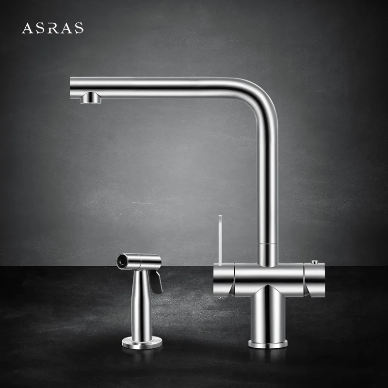 Asras AS-3064 304 Stainless Steel Kitchen Faucet Hot Cold Water Mixer Tap Sprayer Free Shipping
Asras AS-3064 304 Stainless Steel Kitchen Faucet Hot Cold Water Mixer Tap Sprayer Free Shipping