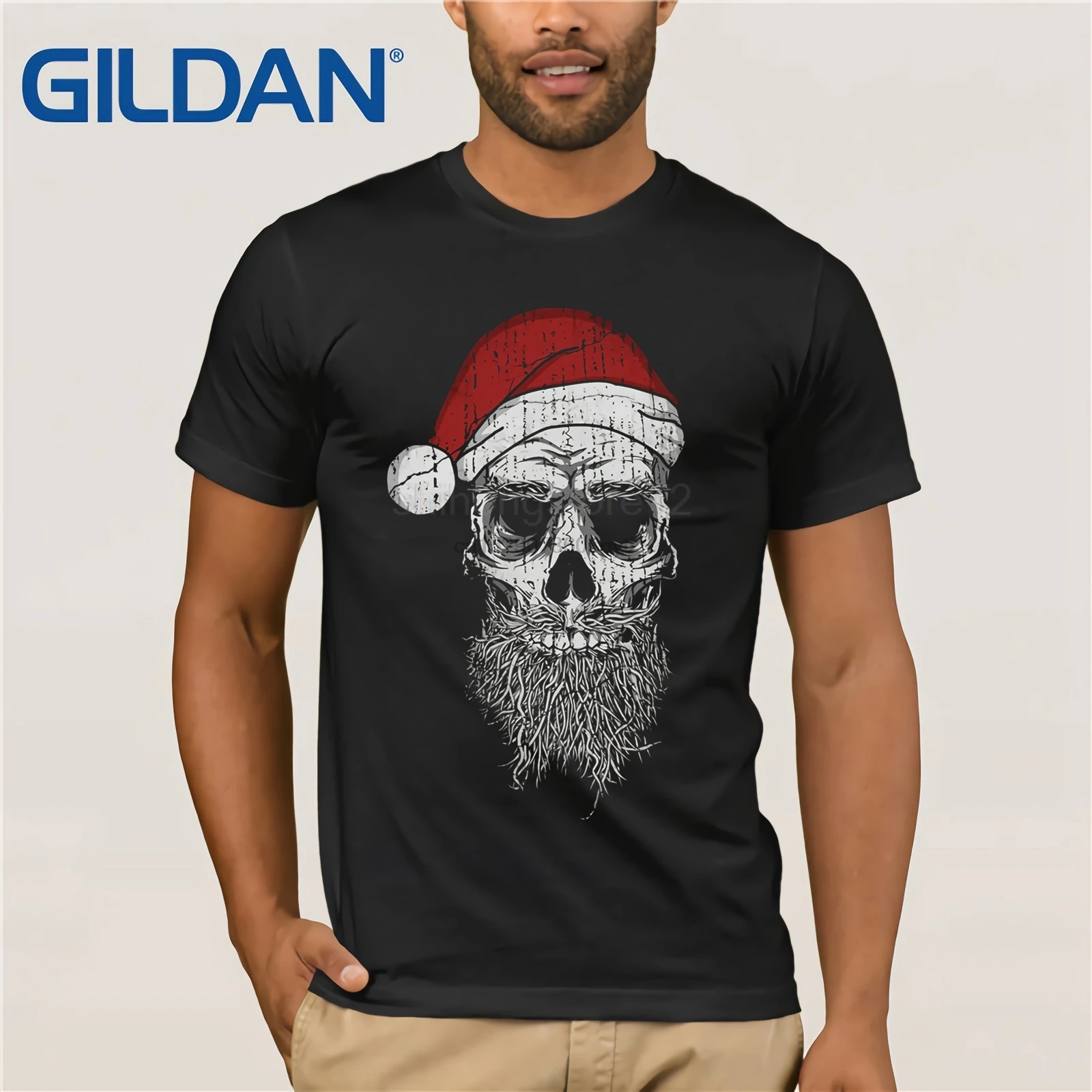 2019 летняя футболка X Mas Skull Weihnachten Heavy Weihnachtsmann Bad Santa Evil Geschenk на заказ