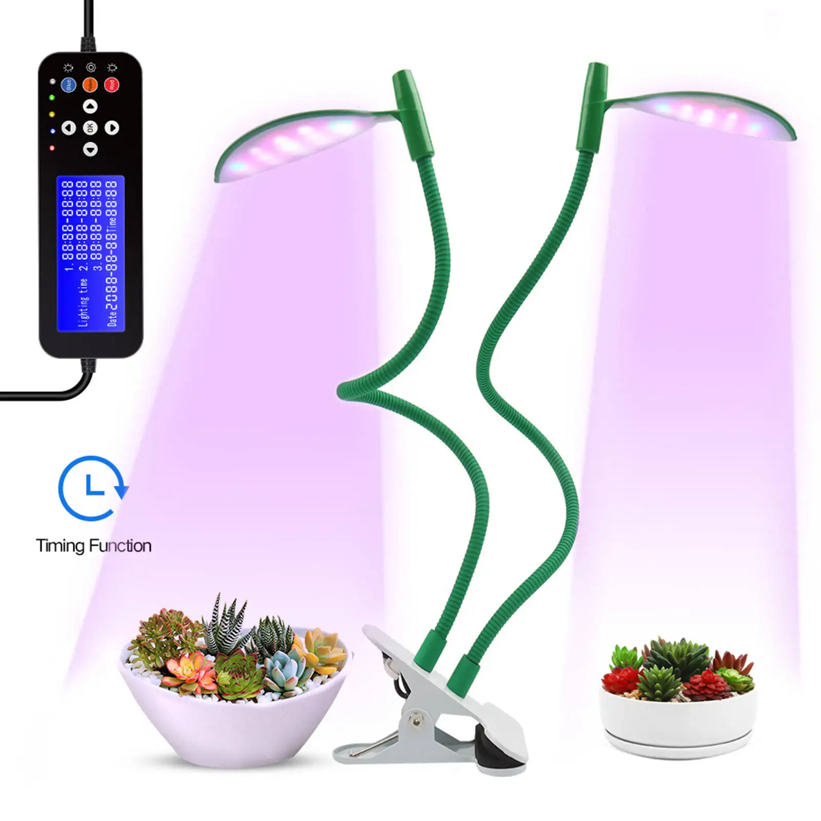 Plant Grow Light with 5 Dimmable Brightness 3 Modes 3/6/12 H Timer Phyto Lamp for Succulents
Plant Grow Light with 5 Dimmable Brightness 3 Modes 3/6/12 H Timer Phyto Lamp for Succulents