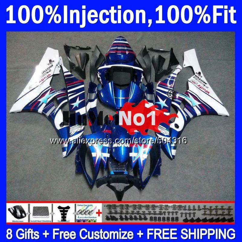 OEM For YAMAHA YZF R 6 YZF 600 YZF-600 7MC.16 YZF R6 06-07 600CC YZF600 YZF-R6 2006 2007 YZFR6 06 07 OEM White Blue Fairings
OEM For YAMAHA YZF R 6 YZF 600 YZF-600 7MC.16 YZF R6 06-07 600CC YZF600 YZF-R6 2006 2007 YZFR6 06 07 OEM White Blue Fairings