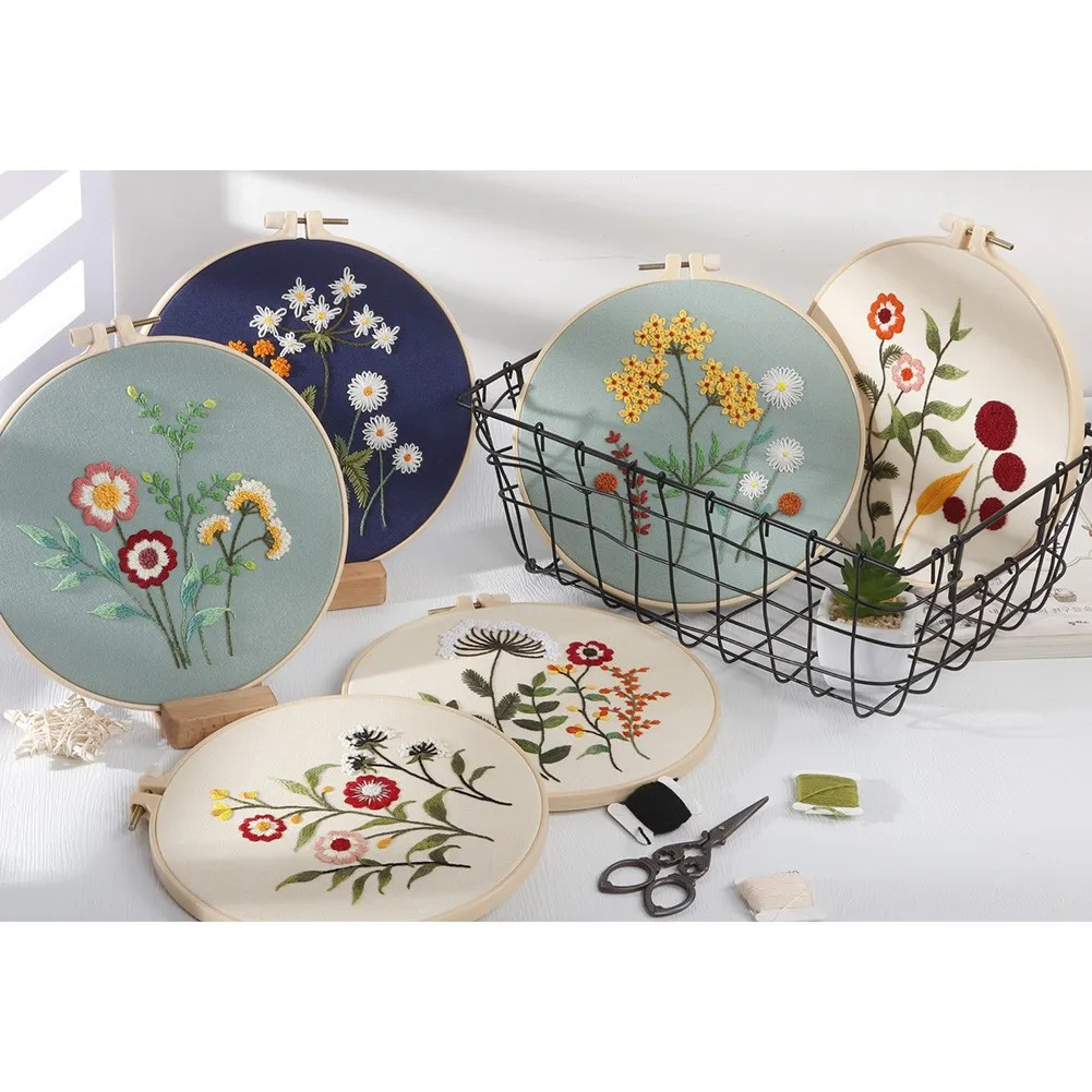 Plant Collections Handcraft DIY Embroidery Starter Kit With Flower Pattern Bamboo Embroidery Hoop Color Threads Cross Stitch Kit
Plant Collections Handcraft DIY Embroidery Starter Kit With Flower Pattern Bamboo Embroidery Hoop Color Threads Cross Stitch Kit
