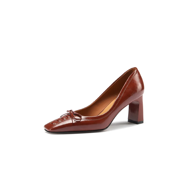 Osunlina Brand Woman Pumps Slip On Square Toe Butterfly-Knot Brown Genuine Leather 7cm High Heel Shallow Handmade Shoes 2021 New
Osunlina Brand Woman Pumps Slip On Square Toe Butterfly-Knot Brown Genuine Leather 7cm High Heel Shallow Handmade Shoes 2021 New