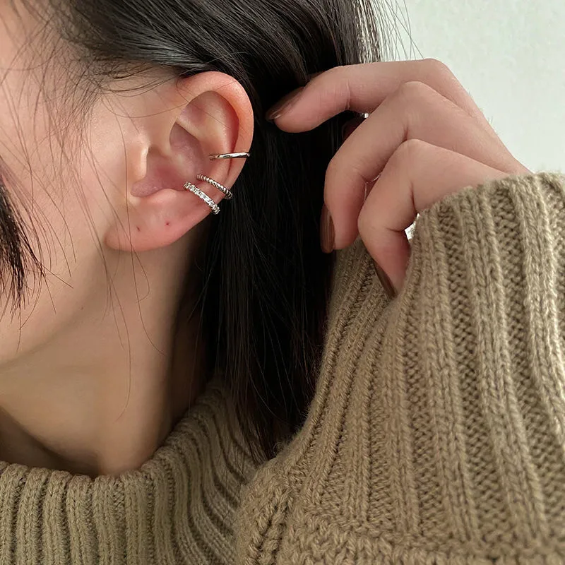 

2021 Simple Delicate Micro Pave Zircon Cute Clip Earrings Female Buckle Ear Cuff No Piercings Fake Cartilage Boucle d’Oreille