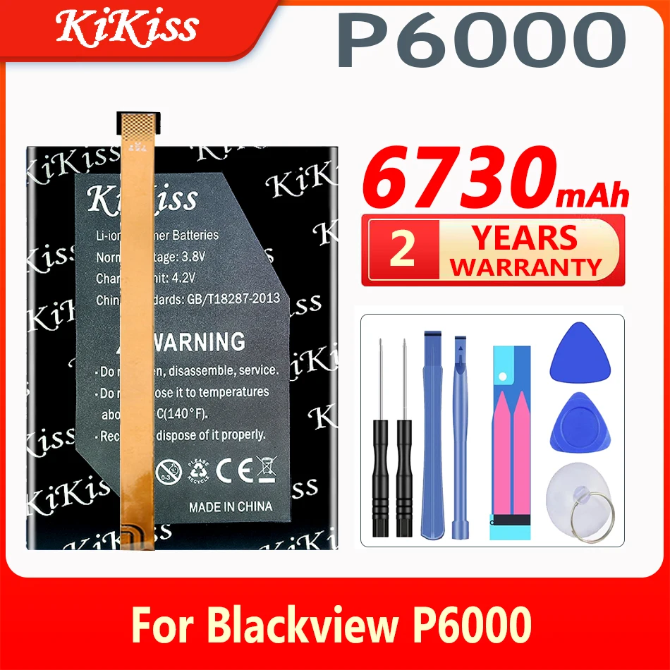 KiKiss U566296P High Capacity 6730mAh Battery For Blackview P6000 Smart Phone 
KiKiss U566296P High Capacity 6730mAh Battery For Blackview P6000 Smart Phone