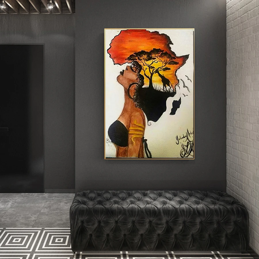 Classical African Woman Paintings On The Wall Abstract Sunset Landscape Wall Art Canvas Prints And Posters Pictures Home Decor
Classical African Woman Paintings On The Wall Abstract Sunset Landscape Wall Art Canvas Prints And Posters Pictures Home Decor