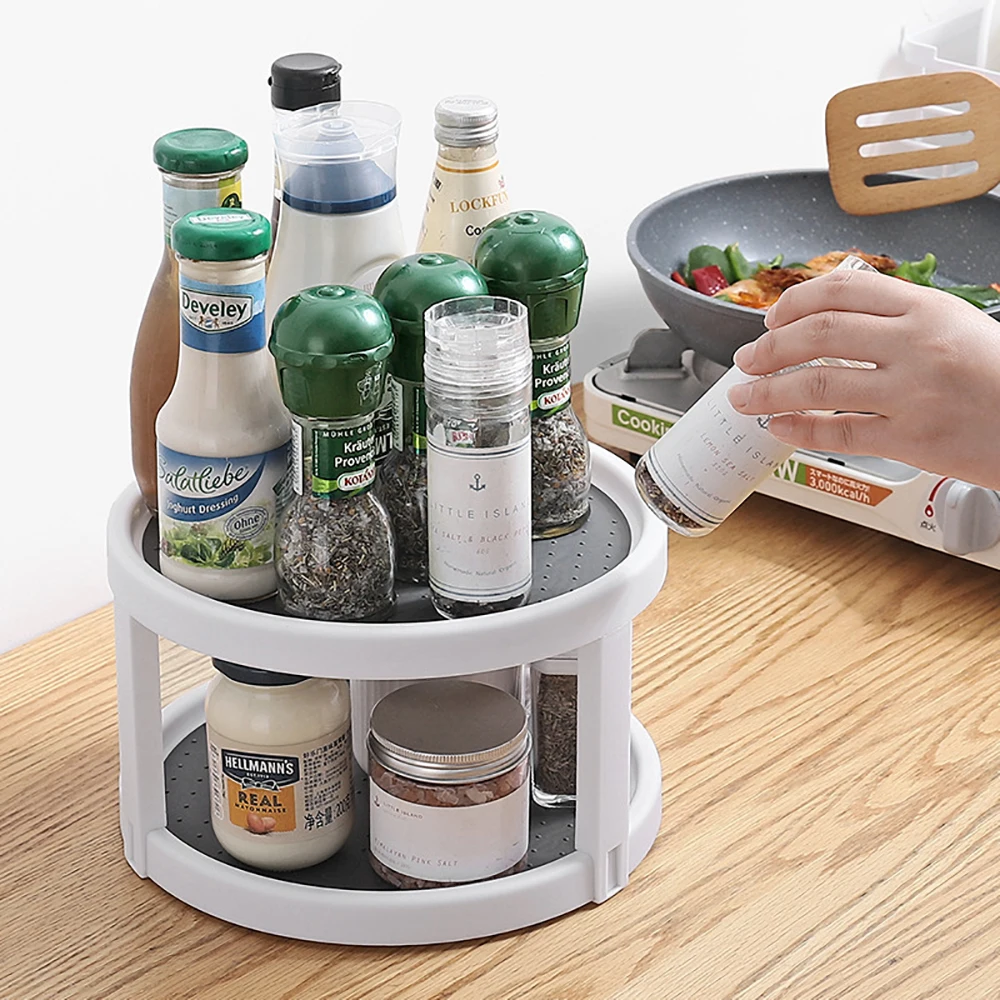 Rotating Organizer Spice Rack Round Shelf Kitchen Storage Tray 2 Tier Condiment Storage Rack Pantry Cabinet Turntable
Rotating Organizer Spice Rack Round Shelf Kitchen Storage Tray 2 Tier Condiment Storage Rack Pantry Cabinet Turntable