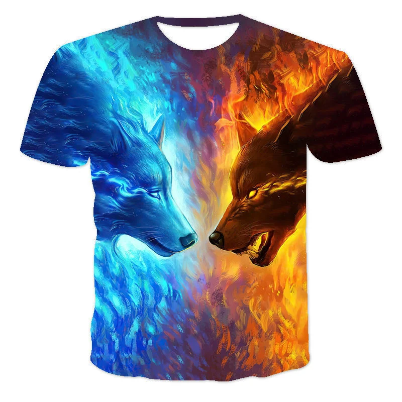 Summer T-shirt Fashion New Trend Wolf 3d Animal Print Boys and Girls Casual Short Sleeve Sports 3d T-shirt 
Summer T-shirt Fashion New Trend Wolf 3d Animal Print Boys and Girls Casual Short Sleeve Sports 3d T-shirt
