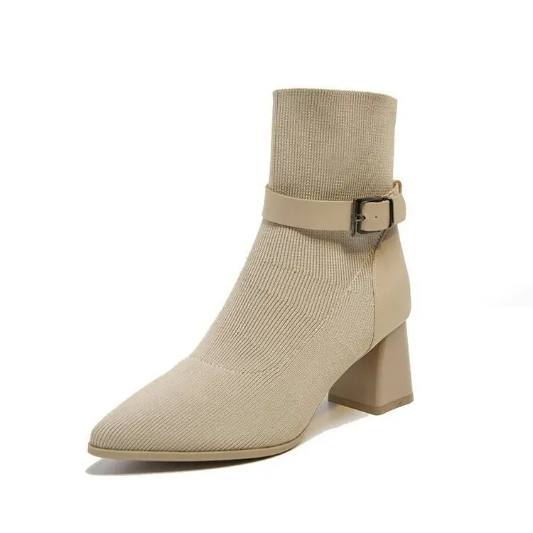 Boots Women's 2021 New Spring and Autumn Sharp-heeled Short Boots Knit High Heel Elastic Socks Boots Fashion Thin Boots 
Boots Women's 2021 New Spring and Autumn Sharp-heeled Short Boots Knit High Heel Elastic Socks Boots Fashion Thin Boots