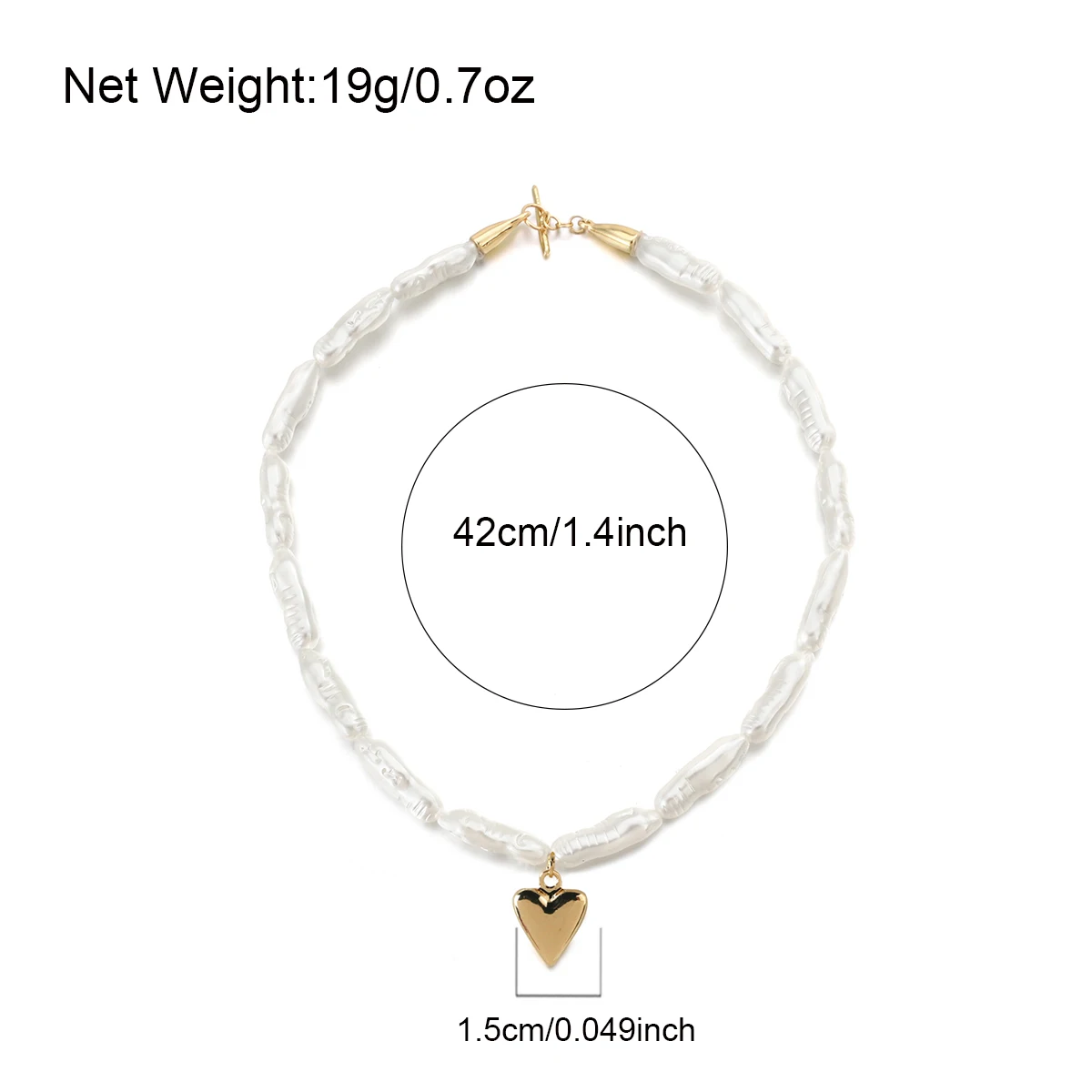 Flashbuy New Design Baroque Pearl Choker Necklaces for Women Fashion Copper Alloy Heart Pendant Necklace Chic Jewelry 
Flashbuy New Design Baroque Pearl Choker Necklaces for Women Fashion Copper Alloy Heart Pendant Necklace Chic Jewelry