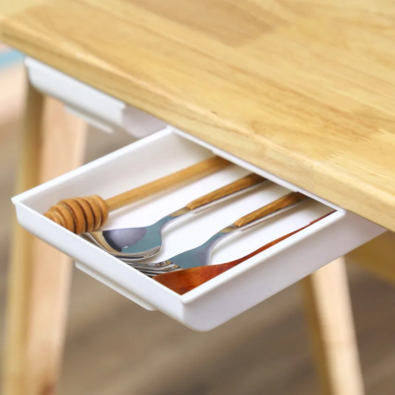 Self Stick Pencil Tray Desk Table Storage Drawer Organizer Box Under Desk Stand Self-adhesive under-drawer Storage Box Organizer 
Self Stick Pencil Tray Desk Table Storage Drawer Organizer Box Under Desk Stand Self-adhesive under-drawer Storage Box Organizer